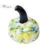 Halloween Pumpkin Ornament Hand Blown Glass Figurine, Mini Thanksgiving Fall Season Decoration Statue, Faux Crystal for Harvest Colorful