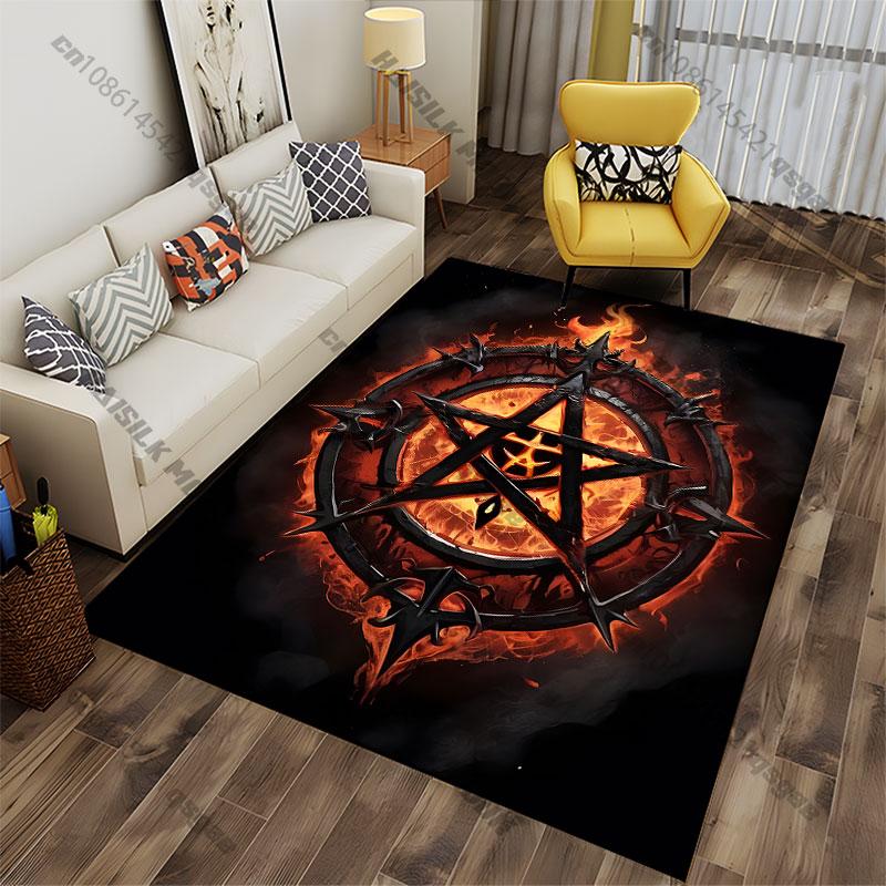 Fiery mystical symbol embodiment power carpet Yoga living room room decor children's crawling mat doormat area rug
