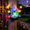 Painted Butterflies Decorative Light with Flower LED Waterproof Hollow Out Wall Decoration Lights for Outdoor/Patio/Garden