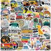 California Stickers (50 Pcs), Travel Vinyl Decal, Waterproof Sticker Pack Perfect for MacBook, Water Bottle, Laptop, Phone, Hydro Flask