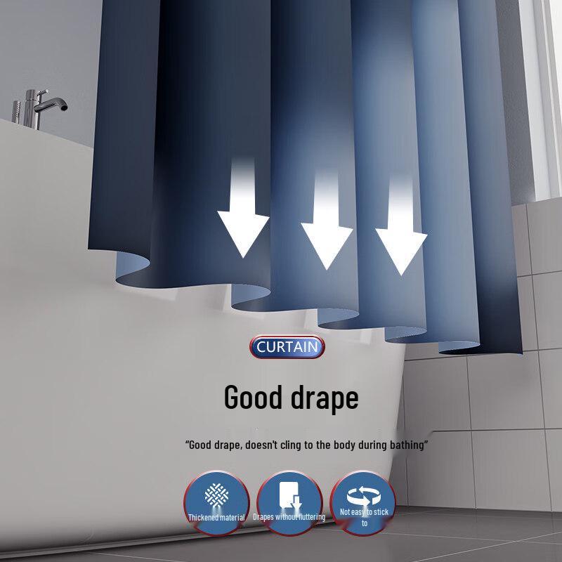 LIEI Thickened Waterproof PEVA Shower Curtain