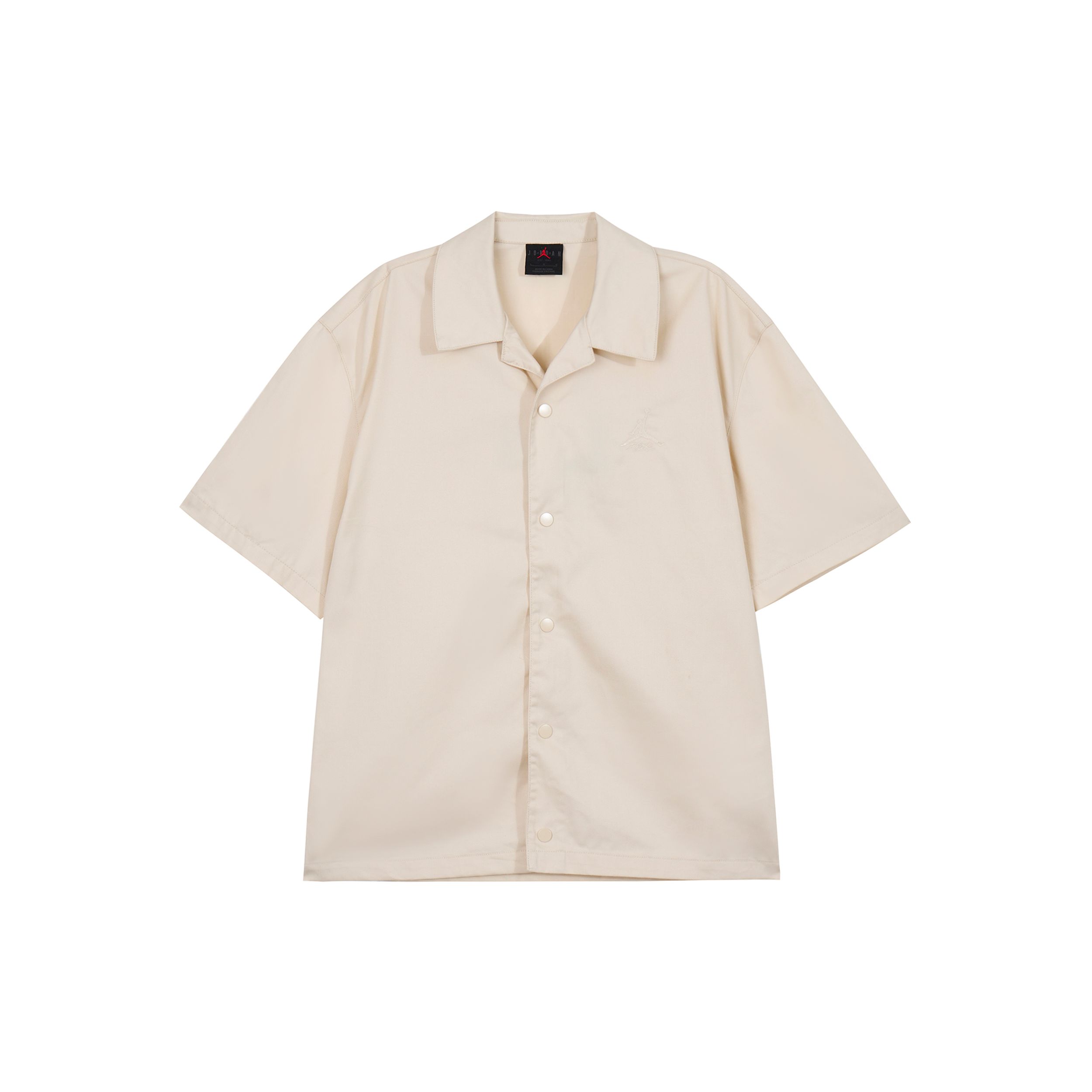 

Jordan Essentials с вышитым логотипом в стиле ретро, ​​повседневная однобортная рубашка с мягким воротником и коротким рукавом, мужские топы цвета хаки, FN4626-203 L