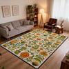 Vintage Classic Flowers Fluffy Living Room Carpet Decoration Bedside Easy Clean Soft Rug Large Area Non-slip Luxury Floor Mats
