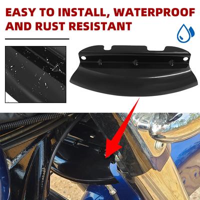 Black Chrome Lower Triple Tree Wind Deflector For Harley Touring Street Glide Electra Glide Road Glide Road King FLH/T 2014-2025