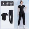 Women's Spring/Summer Yoga Suit Set - Short Sleeve Activewear for Outdoor Runs, Pilates, and Fitness Training