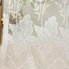 1PC Nuan Series Countryside Style Lace Short Curtain, Retro Style Soft Light Floral Sheer Curtain for Living Room Kitchen Cupboard Window Home Decor