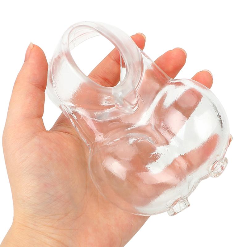 Anello Pene Uomo Stira Palle Borsa di Contenimento Scrotale Anello Testicoli Pene Eiaculazione Ritardata BDSM