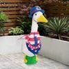Porch Geese Clothes Patriotic Lawn Geese Statue Clothing Garden Decoration Accessories For Patio Courtyard Yard Statue Decor