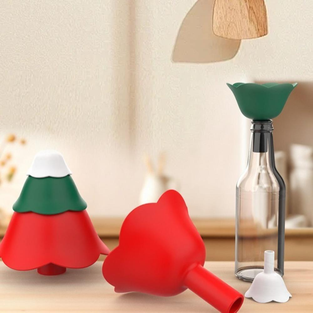 

Харчова силіконова лійка Дозатор олії в стилі різдвяної ялинки Нові воронки для рідини Аксесуари для вечірок A