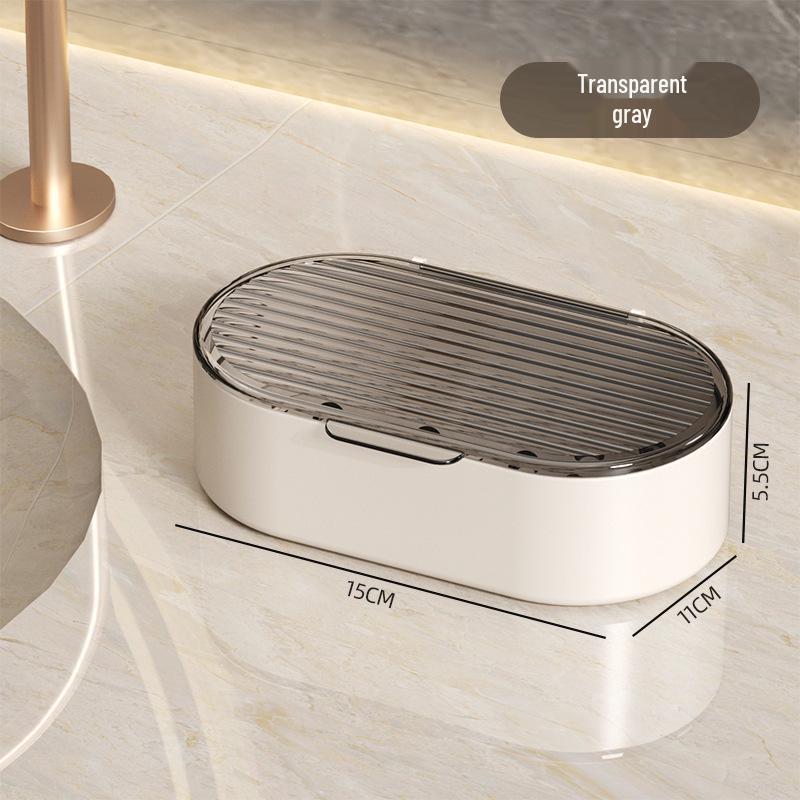 Doppellagige Seifenschale mit Deckel: Elegante Badezimmer-Arbeitsplattenaufbewahrung