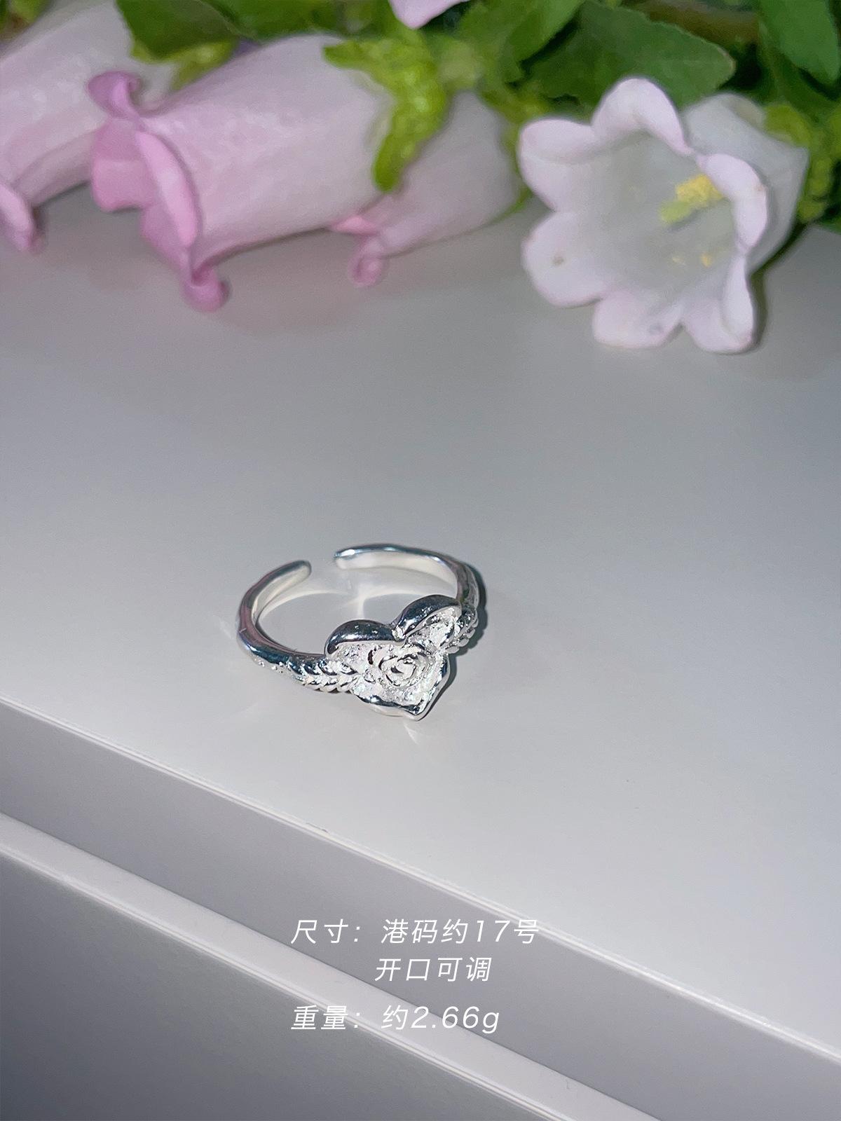 

Кольцо роза любви из стерлингового серебра 925 пробы, женское, нишевое, с ощущением высокого класса, переплетающееся кольцо, кольцо с регулируемым размером, новая модель opening adjustable