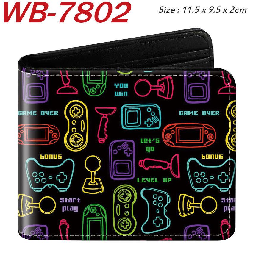 Game Controller Wallet Short Colorful Print Bifold Card Holder Portable Coin Purse Fun Gamer Gift 1pcs