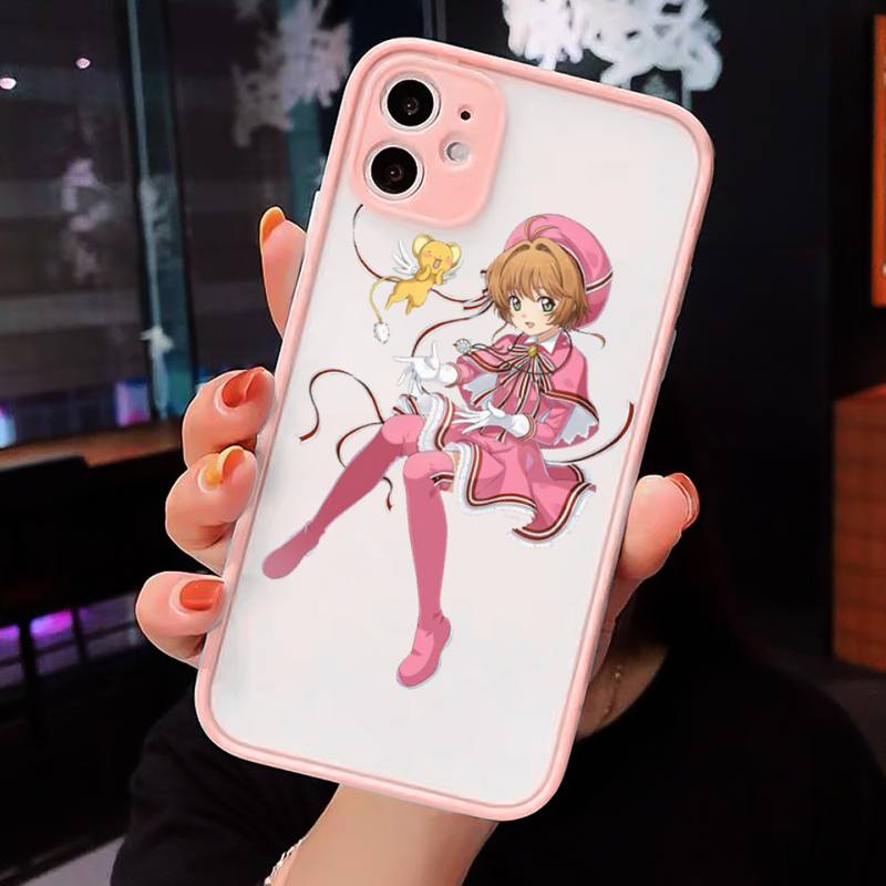 Cardcaptor Sakura anime ragazza carina Custodia per telefono opaca trasparente Per iphone 7 8 11 12 plus mini x xs xr pro max cover