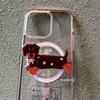 Korean-Style Cartoon Magsafe Magnetic Phone Holder with Retractable Airbag for Selfies