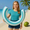 1Pc/2Pcs Inflatable Arc-Shaped Pool Float - Waterproof, Durable, And Safer PVC Pool Float, Suitable For Summer Entertainment, Tropical Beach Design