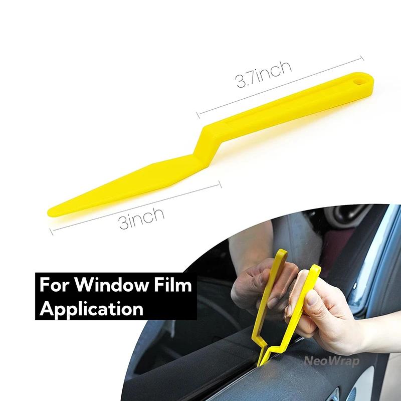 5Pcs Car Vinyl Wrap Tool Kit Flexible Micro Stick Corner Squeegee Curves Slot Tint Tucking Tool with Different Hardness