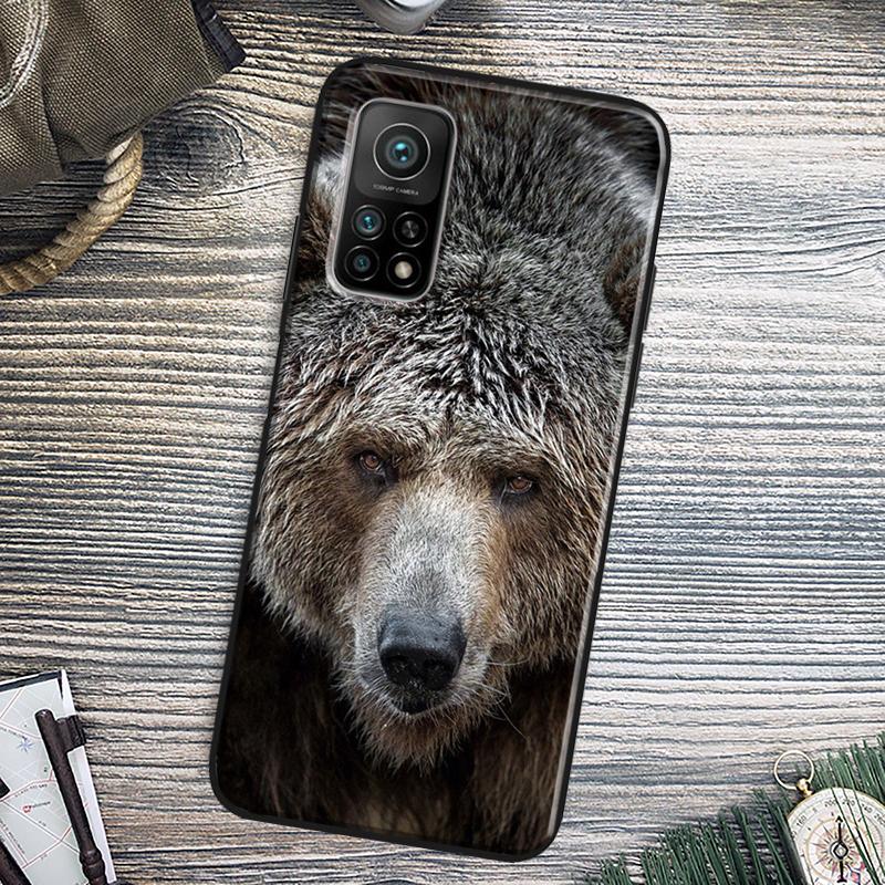 Cute Grizzly Bear Cover For Xiaomi 15 14 13 Ultra 11T 12T 13T 14T Pro POCO X7 Pro X3 X5 X6 M6 F5 F6 Pro Case