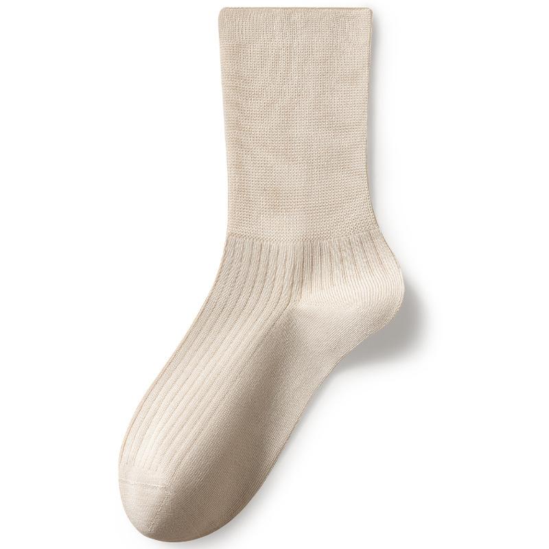 Mulberry Silk Women's Mid-calf Socks, Thickened Autumn and Winter Pile Socks, Loose Boneless Sleeping Socks, Postpartum Socks