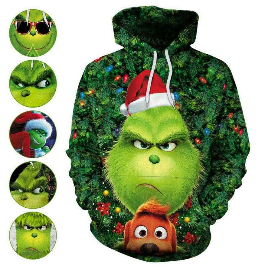Men New The Hoodies 3d Printed Pullover Sweatshirt Christmas Cosplay Coat