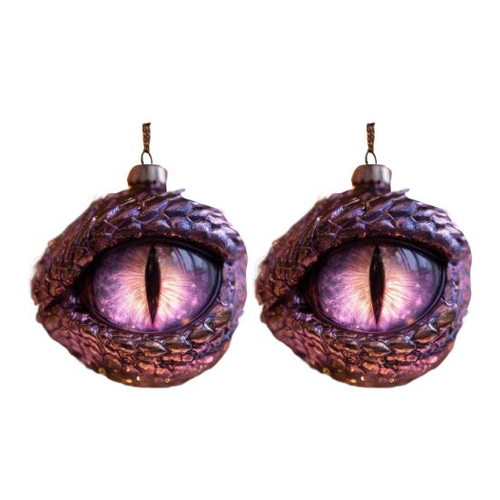 1/2Pcs Acrylic Dragon Eye Hanging Decoration 2D Flat Home Office Holiday Party Christmas Tree