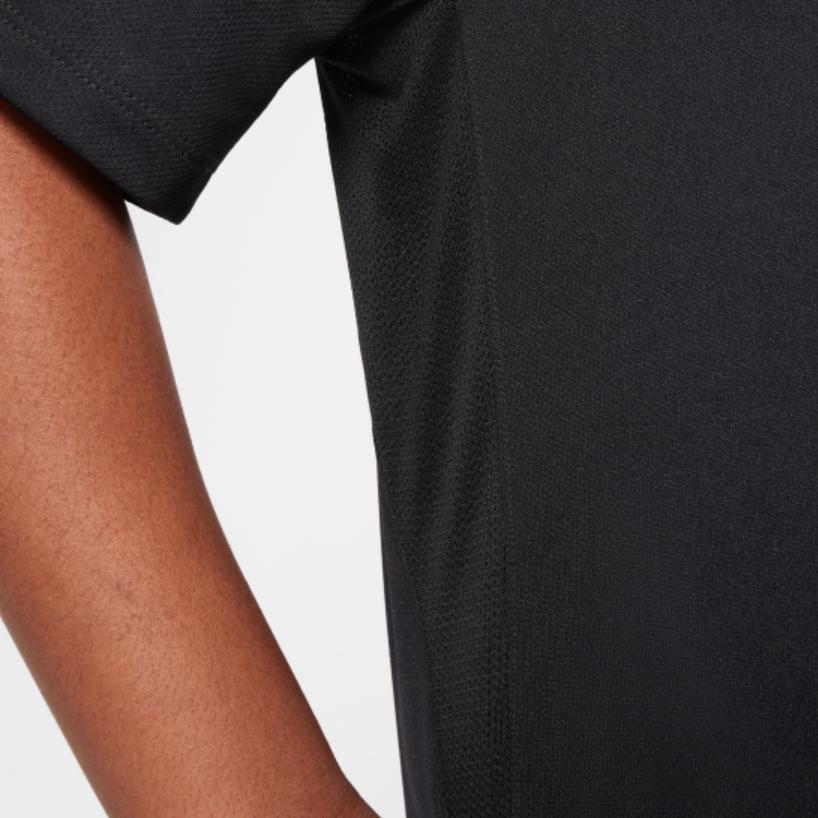 Nike Swoosh T-Shirt Soft Comfortable Versatile Short Sleeve Kids tops Black HJ3743-010