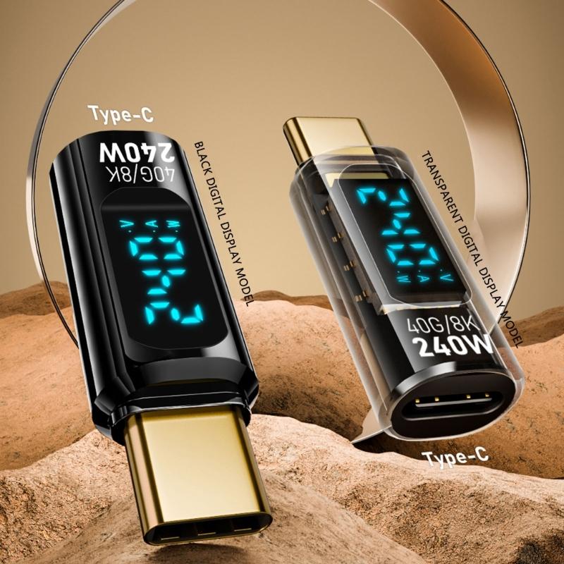 Fast 240W Type C Connectors Highly Power USB C Adapter With LED Indicator Supports 8K60Hz Video And 40Gbps Data Transfer