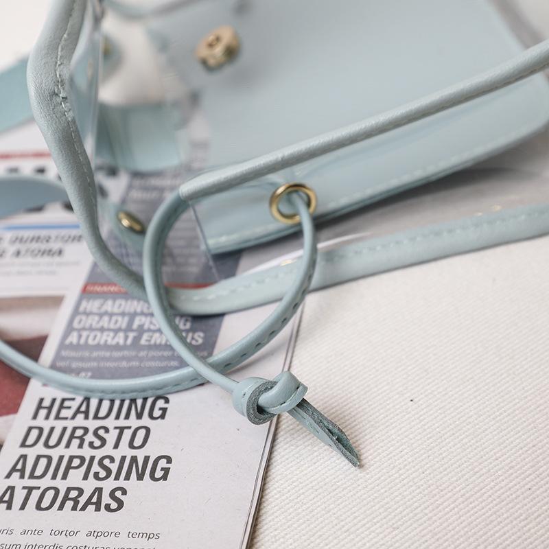 Women's bag summer new transparent bag fashionable small square bag single shoulder oblique span bag simple small bag