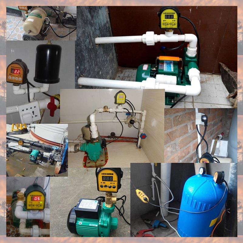 2025 Trend Pressure Controller Switch 0-10Bar 1/2In Interface Water Oil Compressor 220V Digital Automatic Water Pump On/OFF EU P