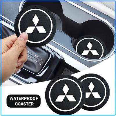 Car Cup Mat Anti-slip Bottle Holder Coasters Car Accessories For Lancer Lancer ASX Outlander 2 3 Pajero Mirage Exzos Pajero 4