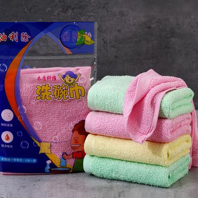 4pcs Dish Towel Oil LiDi Wood Fibre 25 * 25 Small Square Towel Non-stick Clean Absorbent Household Kitchen Towel