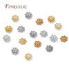 5.5mm 18K Gold Plated Bead Caps For Beads,Brass Flower Bead Caps,DIY Jewelry Making Supplies