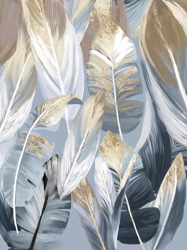 

Золотое тропическое дерево, пальмовые листья, холст, картины на стене, художественные перья, печать на холсте, постеры для декора гостиной 21x30cm No Frame