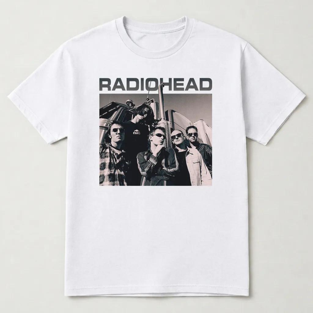 Radiohead band graphic Vintage Unisexs TShirt Unisex ONeck 100 Cotton Short Sleeve Y2k Oversized Fashion Popular Tee For Fans