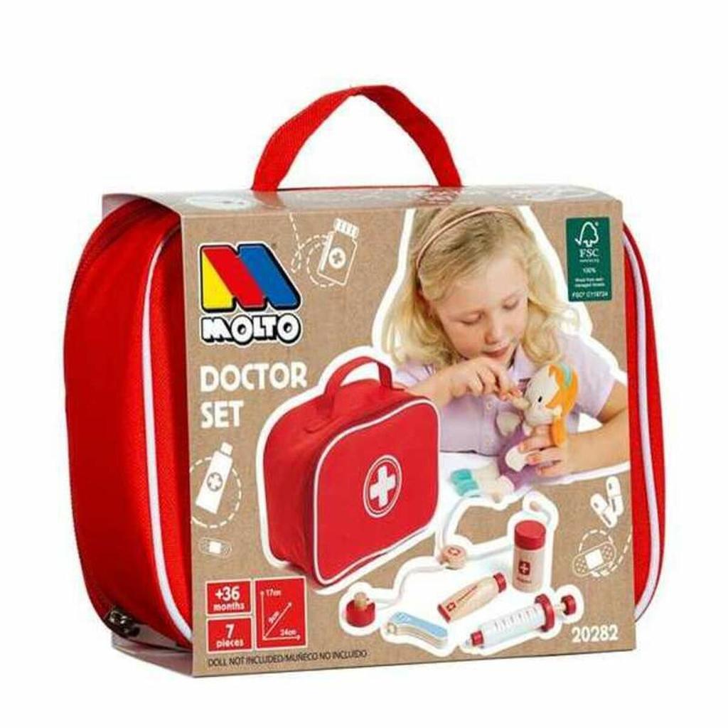 Medical Box with Toy Accessories Moltó Wood (7pcs)
