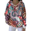 Women's Fall And Winter Printed Pullover Hooded Sweatshirt Long Sleeve Fashion Sweatshirt