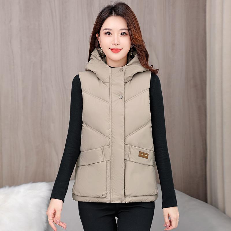 

Женский зимний утолщенный пуховый жилет с капюшоном, короткий, оверсайз XXXL