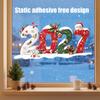 Reusable Christmas Shop Window Clings 2027 Static Clings, Snowman Snowflake Holly Glass Stickers, Digital Theme Decor Xmas Decals for Store