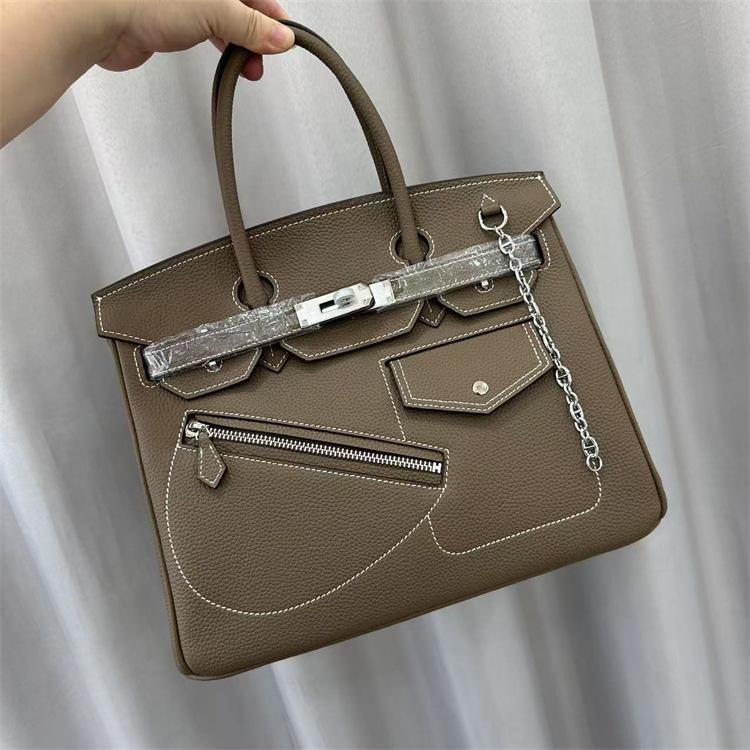 

Трансграничная горячая распродажа высококлассная сумка-рок из первого слоя мягкой коровьей кожи, карманная сумка на молнии, портативная сумка через плечо, универсальная 30cm