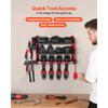SucceBuy 3-Layer Power Tool Wall Mount Holder Pegboard Wall Storage Tool Set Drill Screwdriver Storage Rack for Workshop/Garage