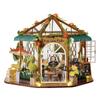OUZEY Flower Cafe DIY Kit, 3D Wooden Miniature House, Creative Building Toy for Teenagers