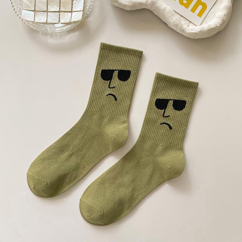 Korean Funky Harajuku Trend Women Socks Unisex Funny Socks 16 Colors Combed Cotton Street Skateboard Casual Couple Crew Socks