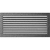 Vent Cover 22x45 Black and Silver with Blinds