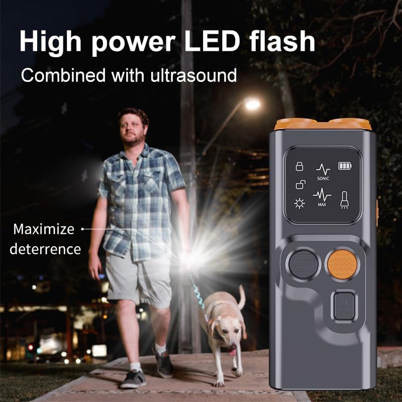Dog Barking Stopper with HD Display and LED Flashlight To Stop Dogs from Barking