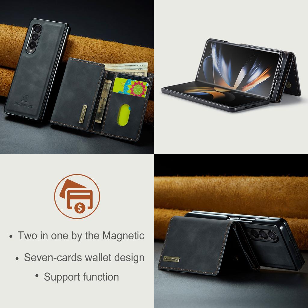 Kickstand Leather Business Phone Case For Samsung Galaxy Z Fold 4 5g Fold4 Fold 3 Fold3 2 In 1 S23 Ultra S22 Plus S21 Fe S20
