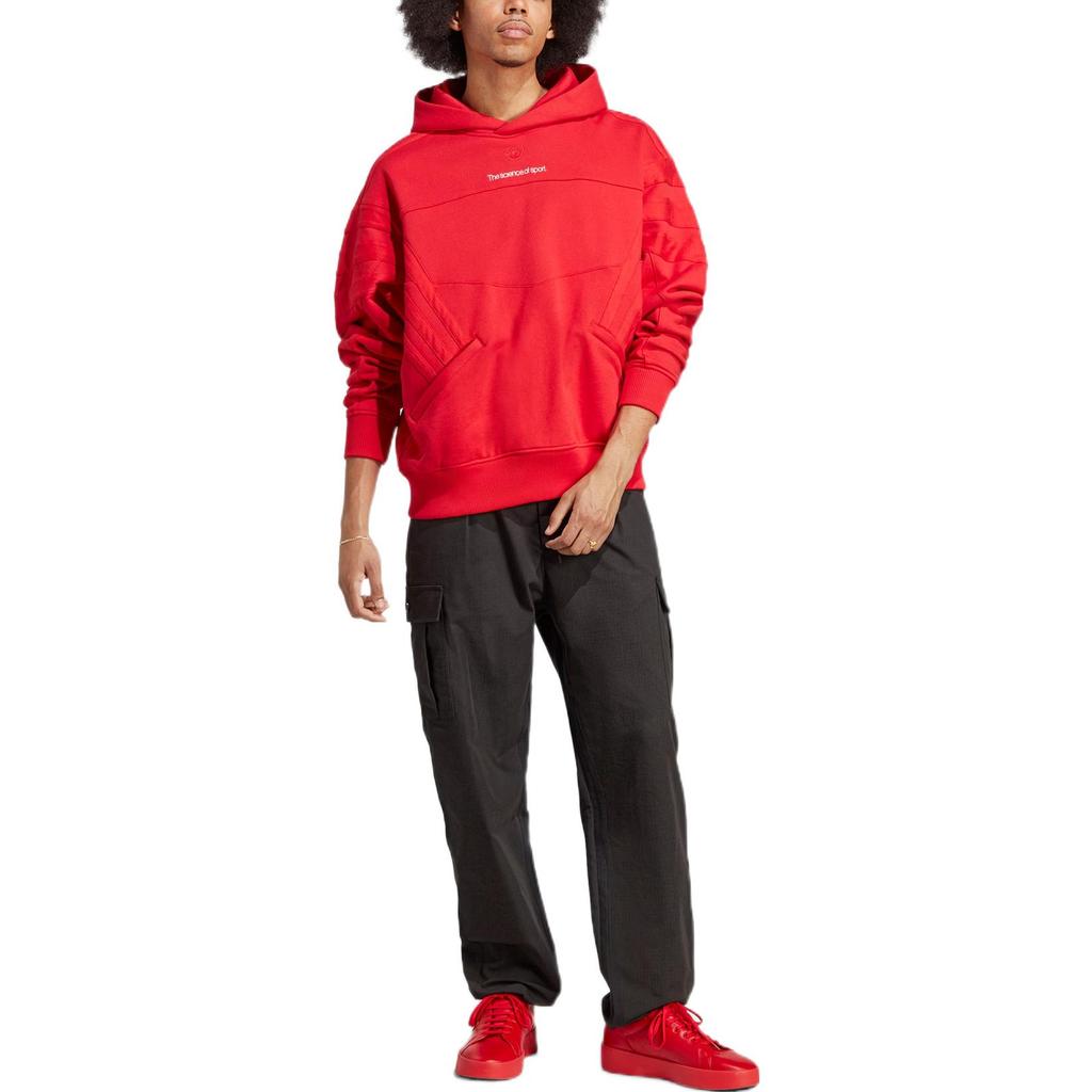adidas Originals Blue Version Collection Sweatshirts Men's Light Scarlet Hooded Moderate Regular IA2477