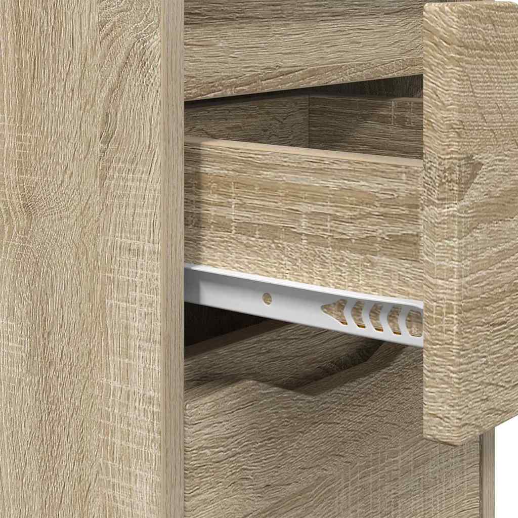 Nightstands (2 pcs) Sonoma Oak Finish 30.5 x 30 x 43 cm Engineered Wood
