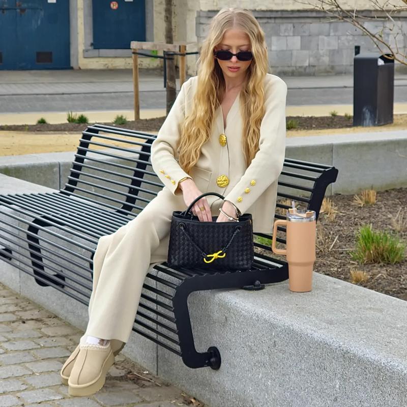 Cozy Knit Cardigan Pants Women Set Loose V-neck Pocket Button Coat Wide Leg Trousers  Autumn Winter Fashion Lady Outfit