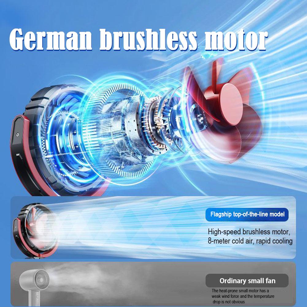 Hipacool Car Cooling Clamp Fan 2000mAh USB Rechargeable Fan Burshless Cooler 900° Rotatable Portable Cooling Tool Car Electronic