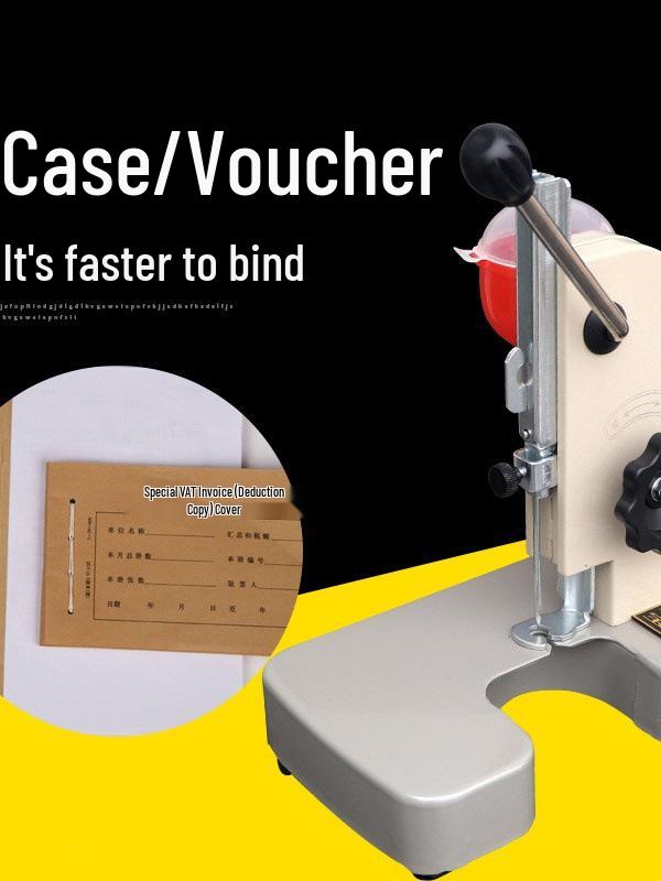 Manual Voucher Binding Machine for Accounting Bills with Three-Hole Punch Other