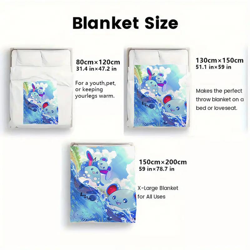 The Smurfs 2D Flat Pattern Flannel Blanket High quality All Seasons Warmth and Comfort Perfect for Christmas Gifts.MMT0918620